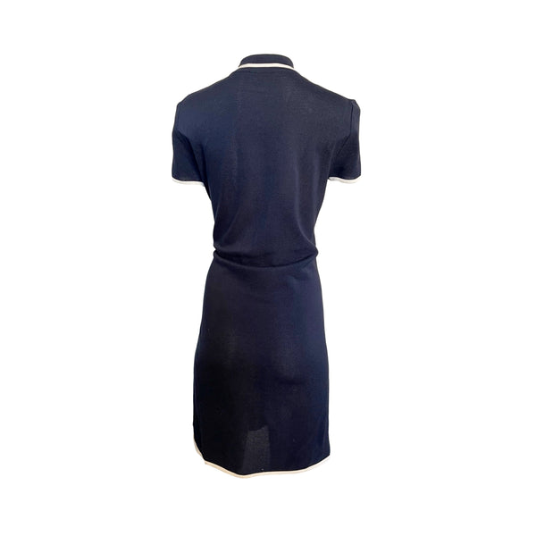 Chanel Navy Logo Button Polo Dress - Apparel
