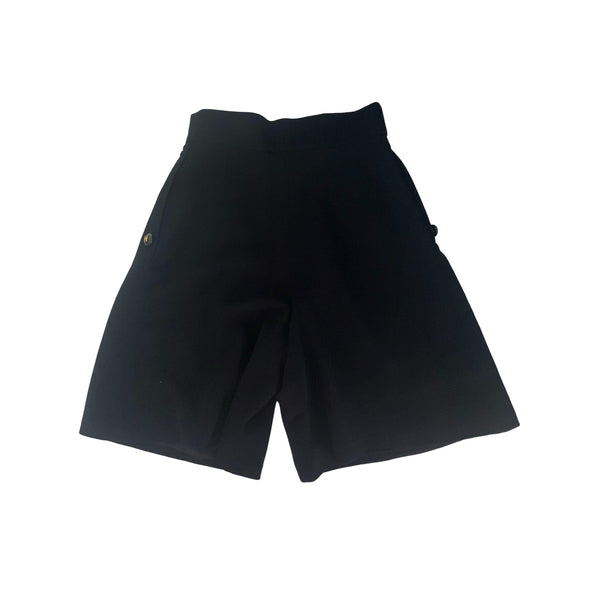 Chanel Navy Logo Button Shorts - Apparel