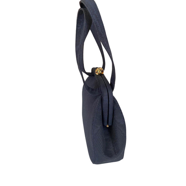 Chanel Navy Mini Top Lock Bag - Handbags