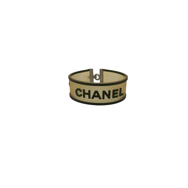 Chanel Off-White Rubber Clover Jelly Bracelet - Accessories