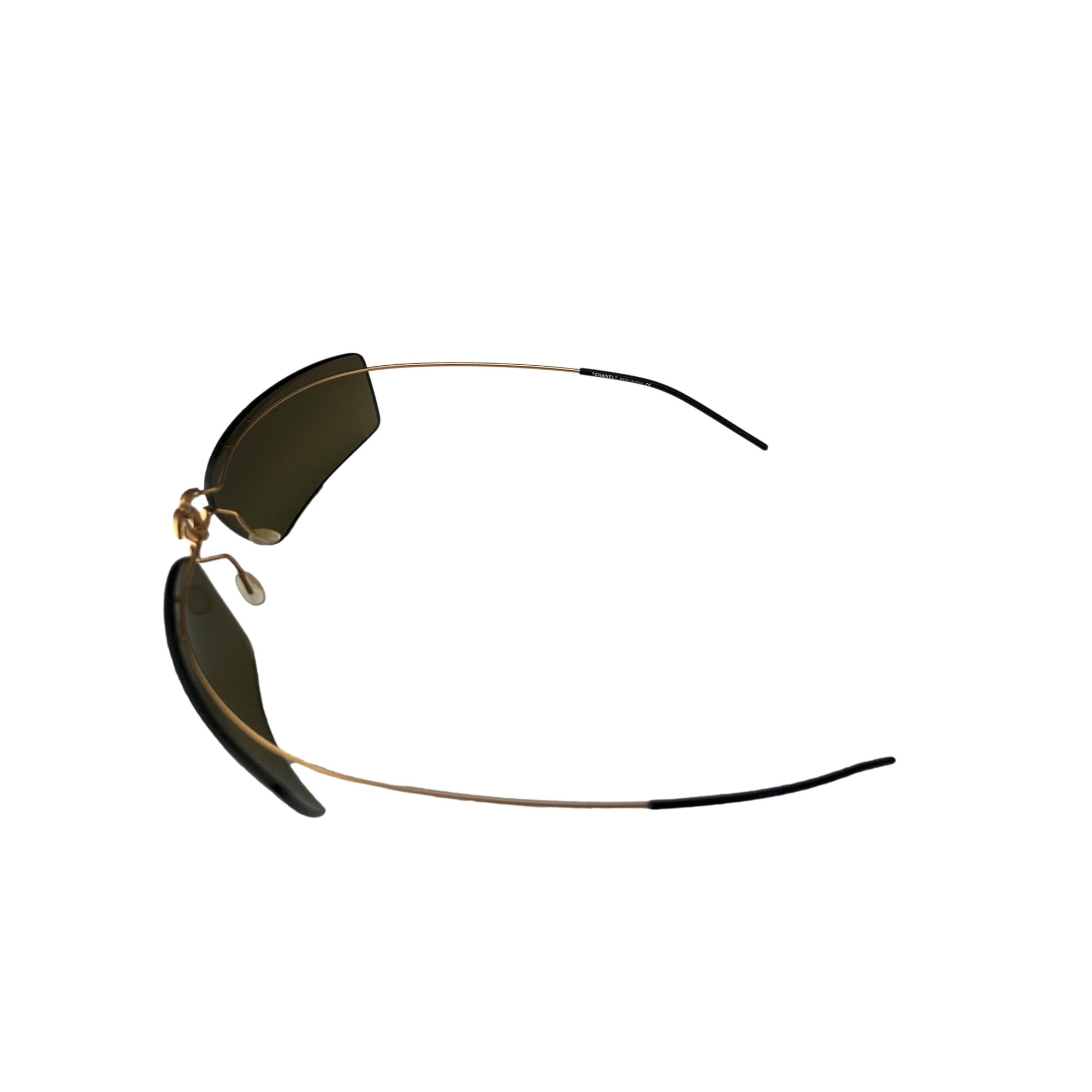 Chanel Olive Logo Folding Sunglasses - Sunglasses