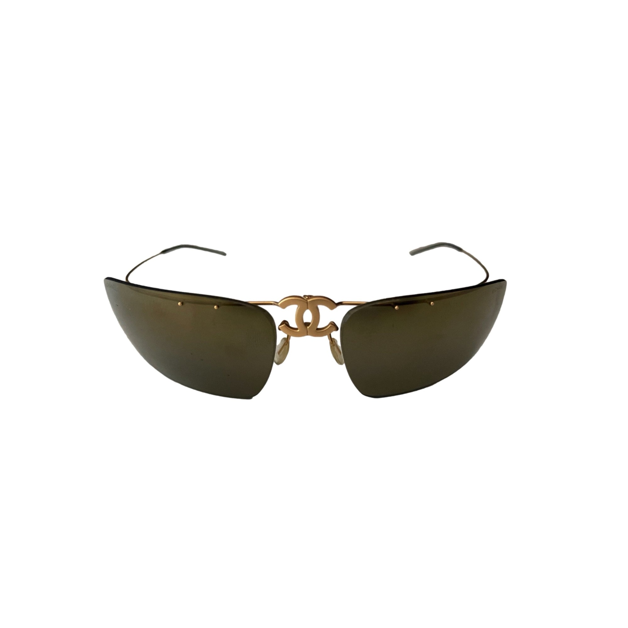 Chanel Olive Logo Folding Sunglasses - Sunglasses