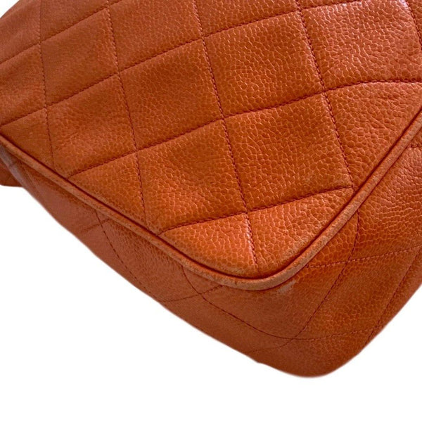 Chanel Orange Caviar Quilted Crossbody - Handbags