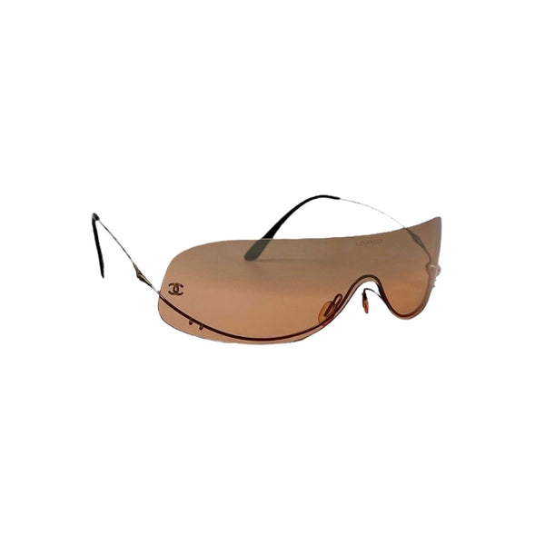 Chanel Clear Rhinestone Rimless Sunglasses