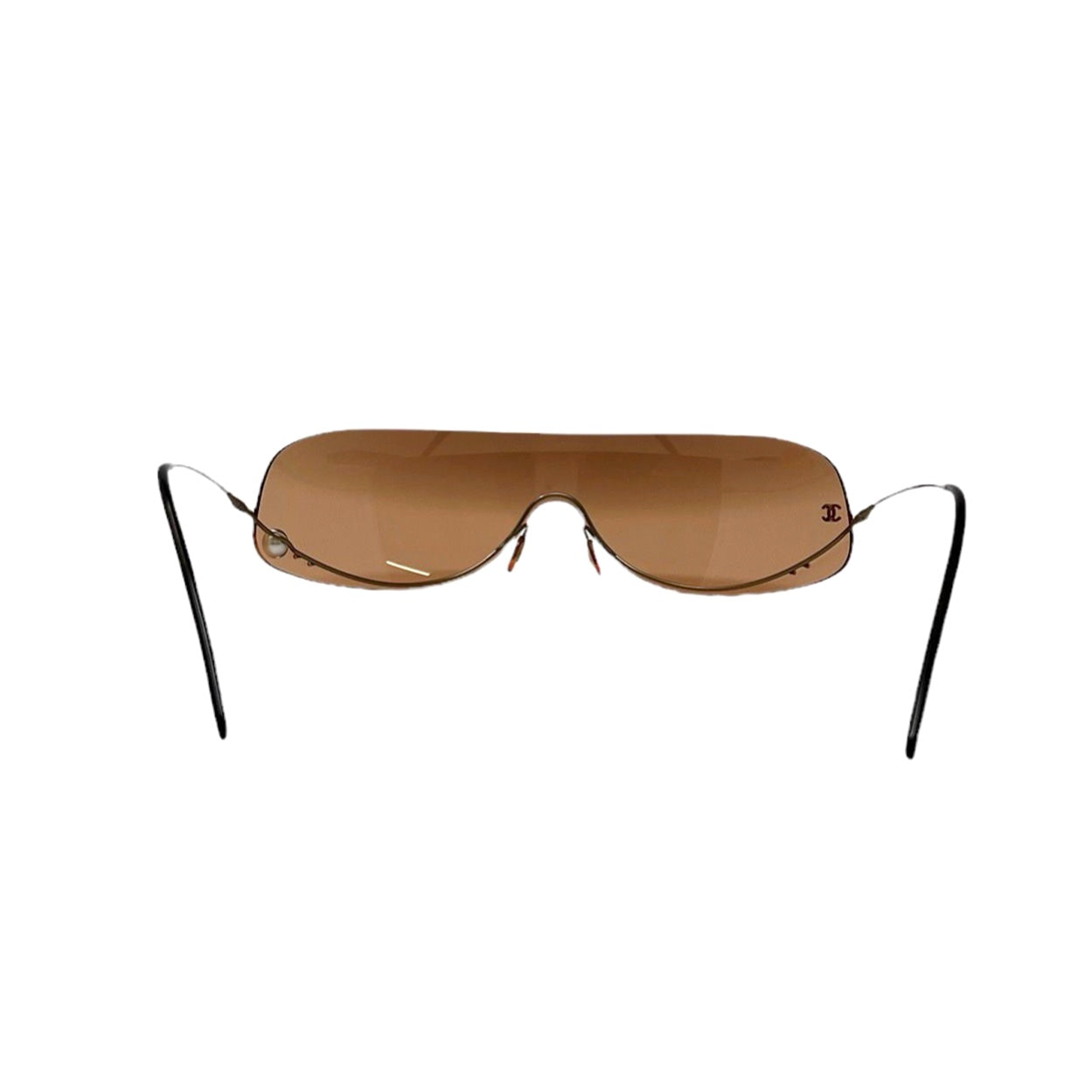 Chanel Orange Rimless Pearl Sunglasses - Sunglasses