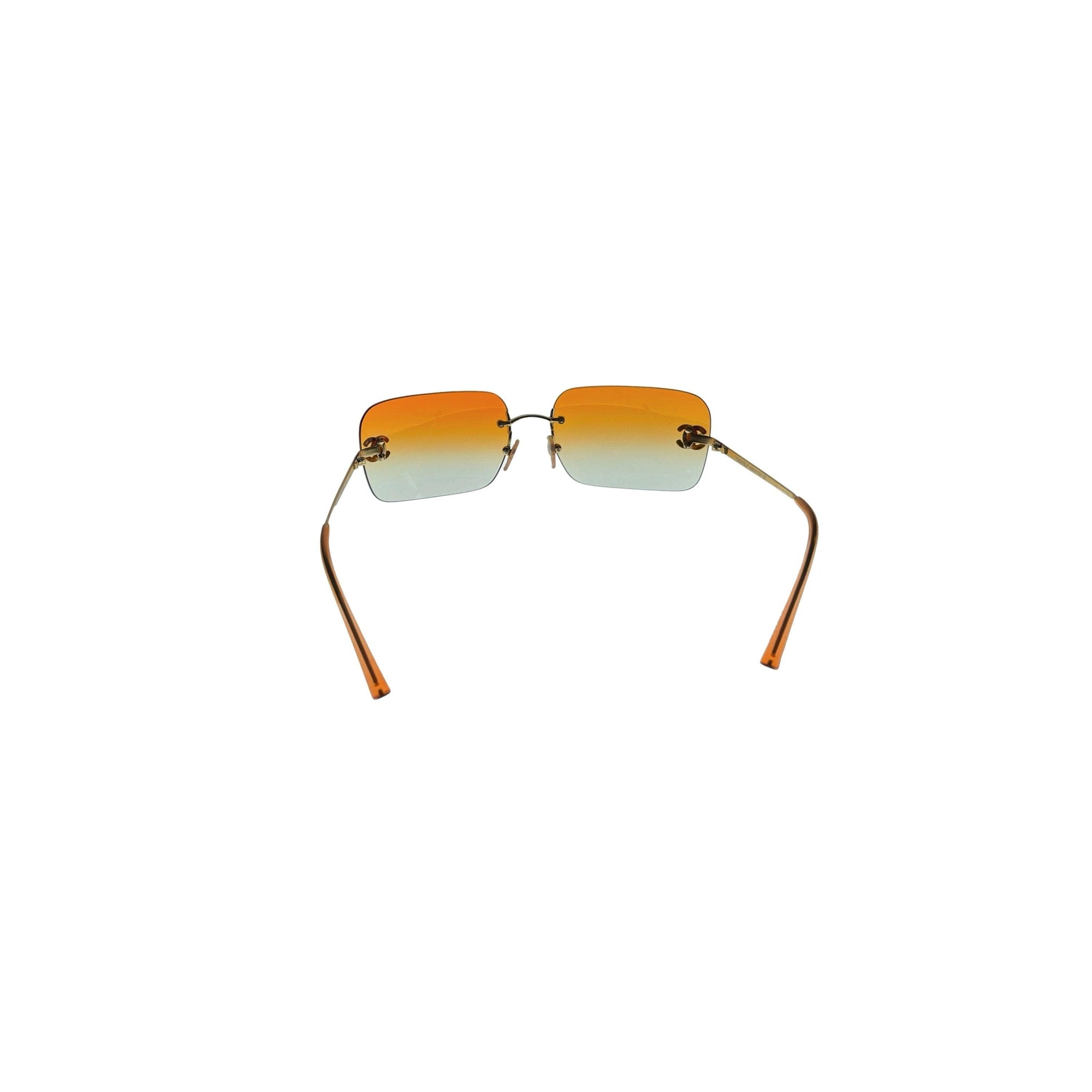 Chanel Orange Rimless Sunglasses - Sunglasses