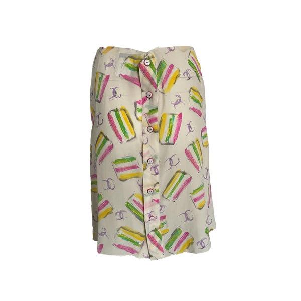 Chanel Pastel Cake Print Skirt - Apparel