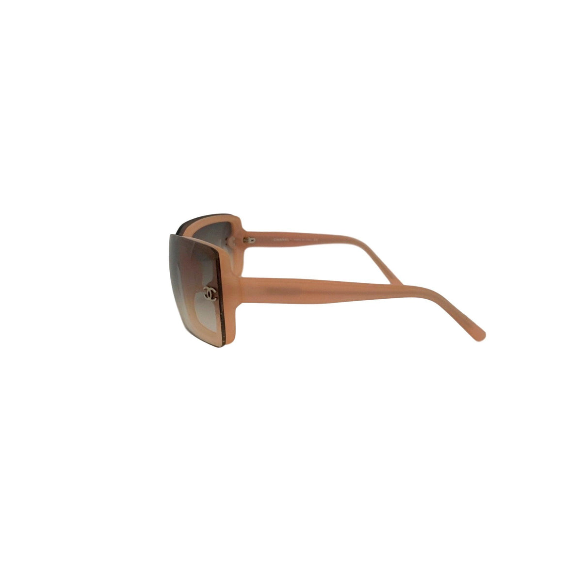 CHANEL Peach Sunglasses CHANEL Sunglasses: Rectangle Sunglasses, acetate & chain  main image 4