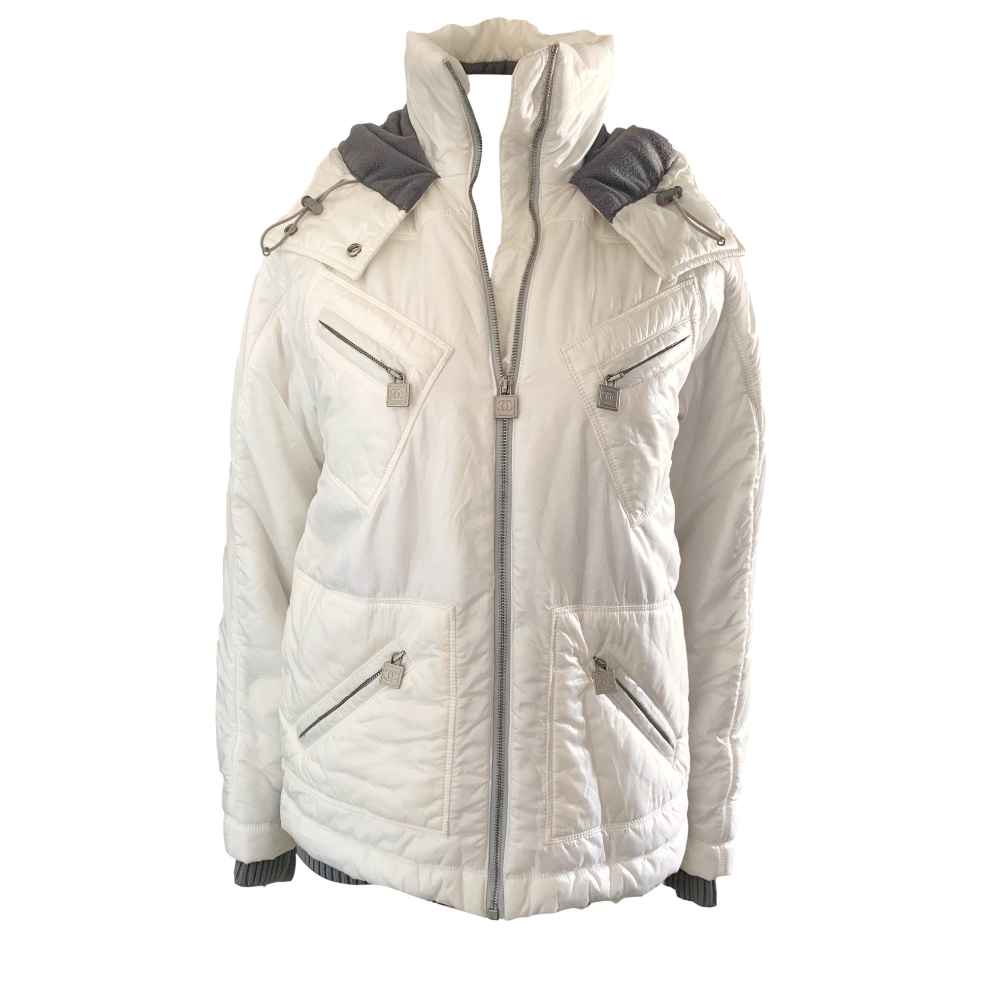 Chanel Pearl White Puffer Jacket - Apparel