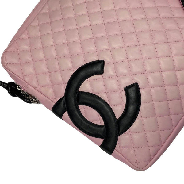 Chanel Pink and Black Large Cambon Crossbody - Handbags