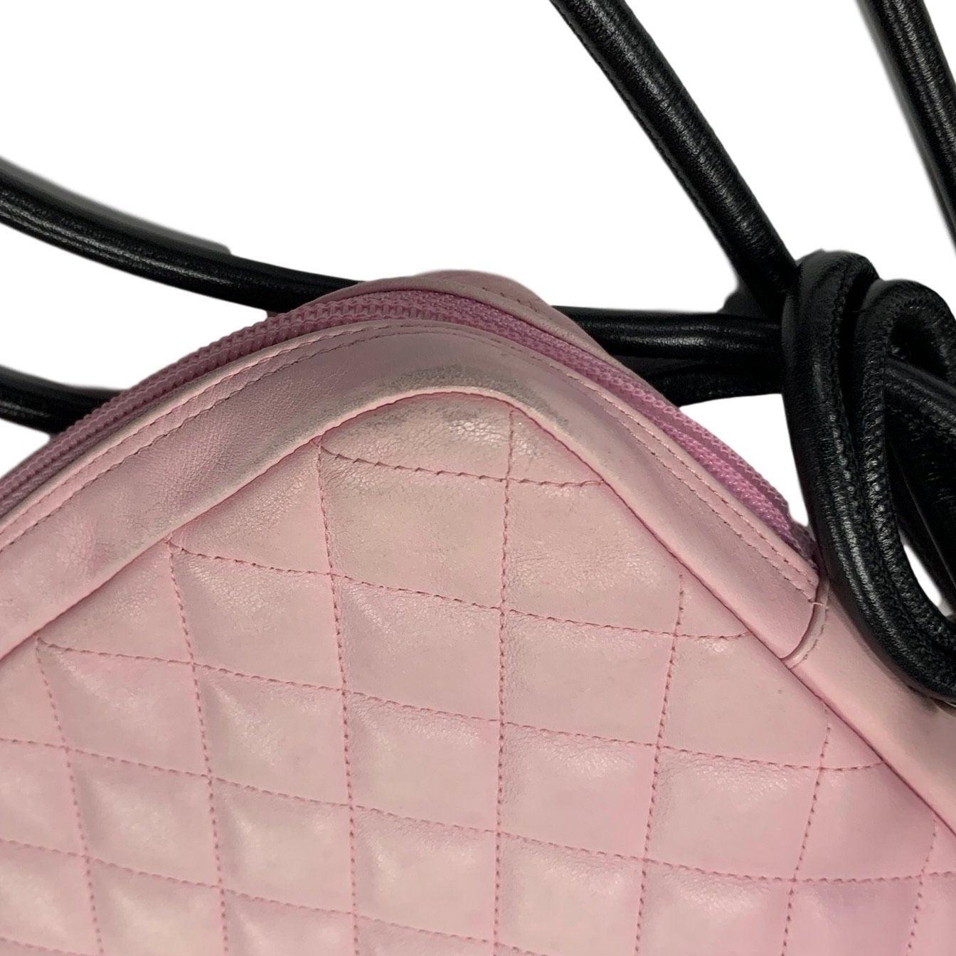 Vintage Chanel Pink and Black Large Cambon Crossbody – Treasures of NYC