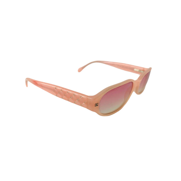 Chanel Pink Logo Mini Sunglasses - Sunglasses