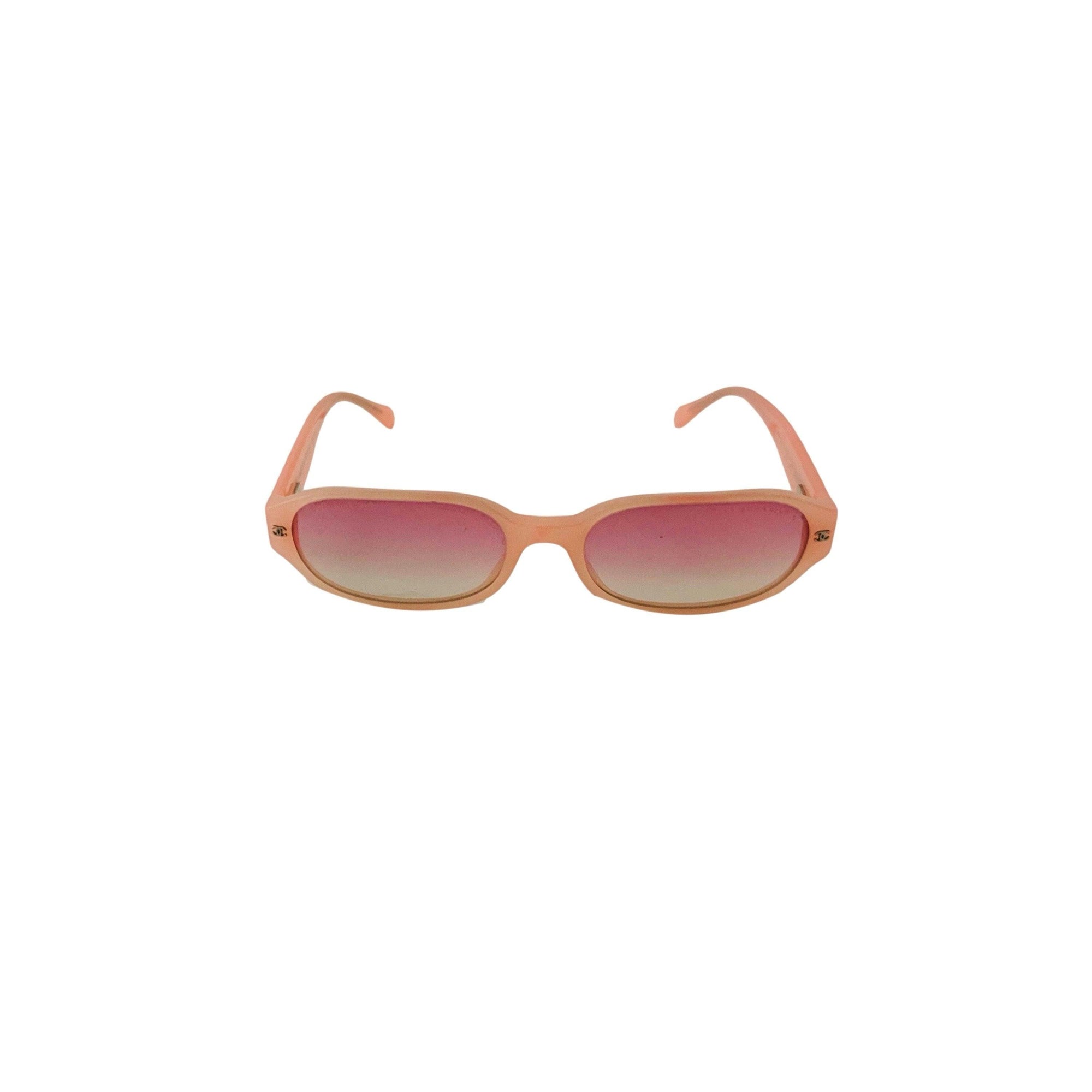 Chanel Pink Logo Mini Sunglasses - Sunglasses