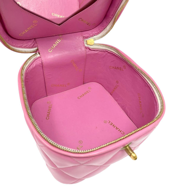 Chanel Pink Turnlock Vanity Bag - Handbags