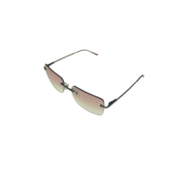 Chanel Pink Ombre Rhinestone Rimless Sunglasses - Sunglasses