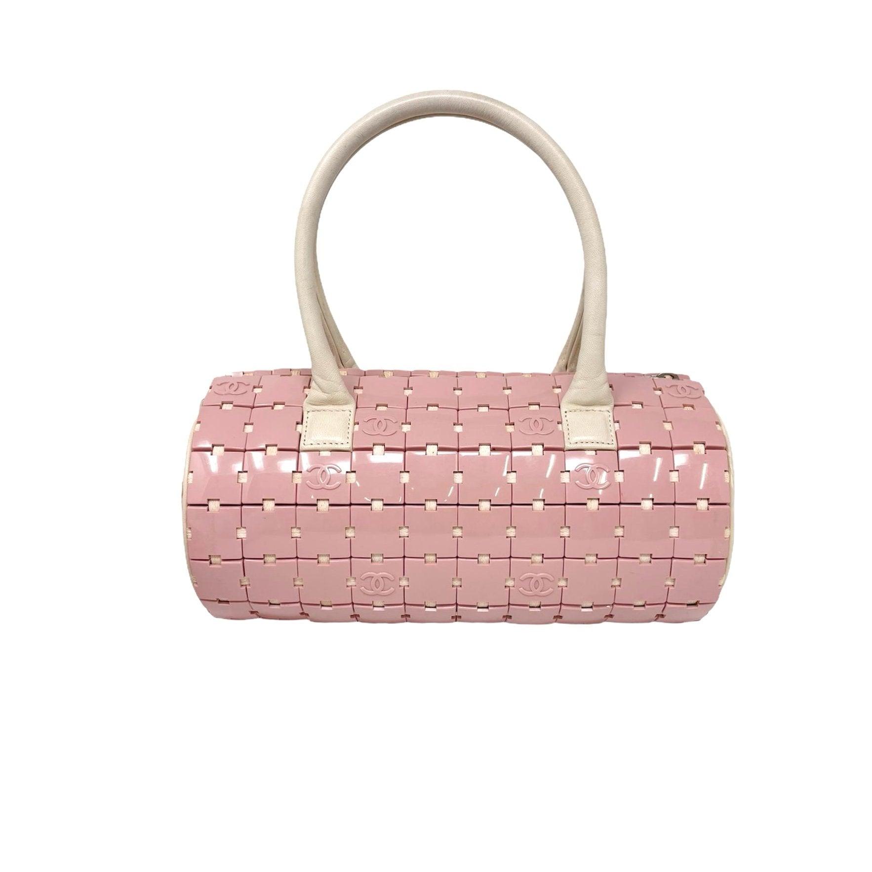 Chanel Pink Puzzle Logo Cylinder Bag - Handbags