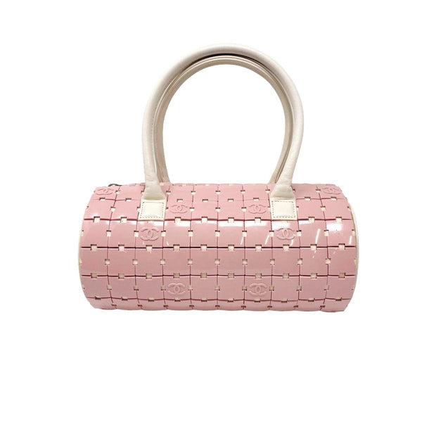 Treasures of NYC - Chanel Pink Puzzle Logo Cylinder Bag