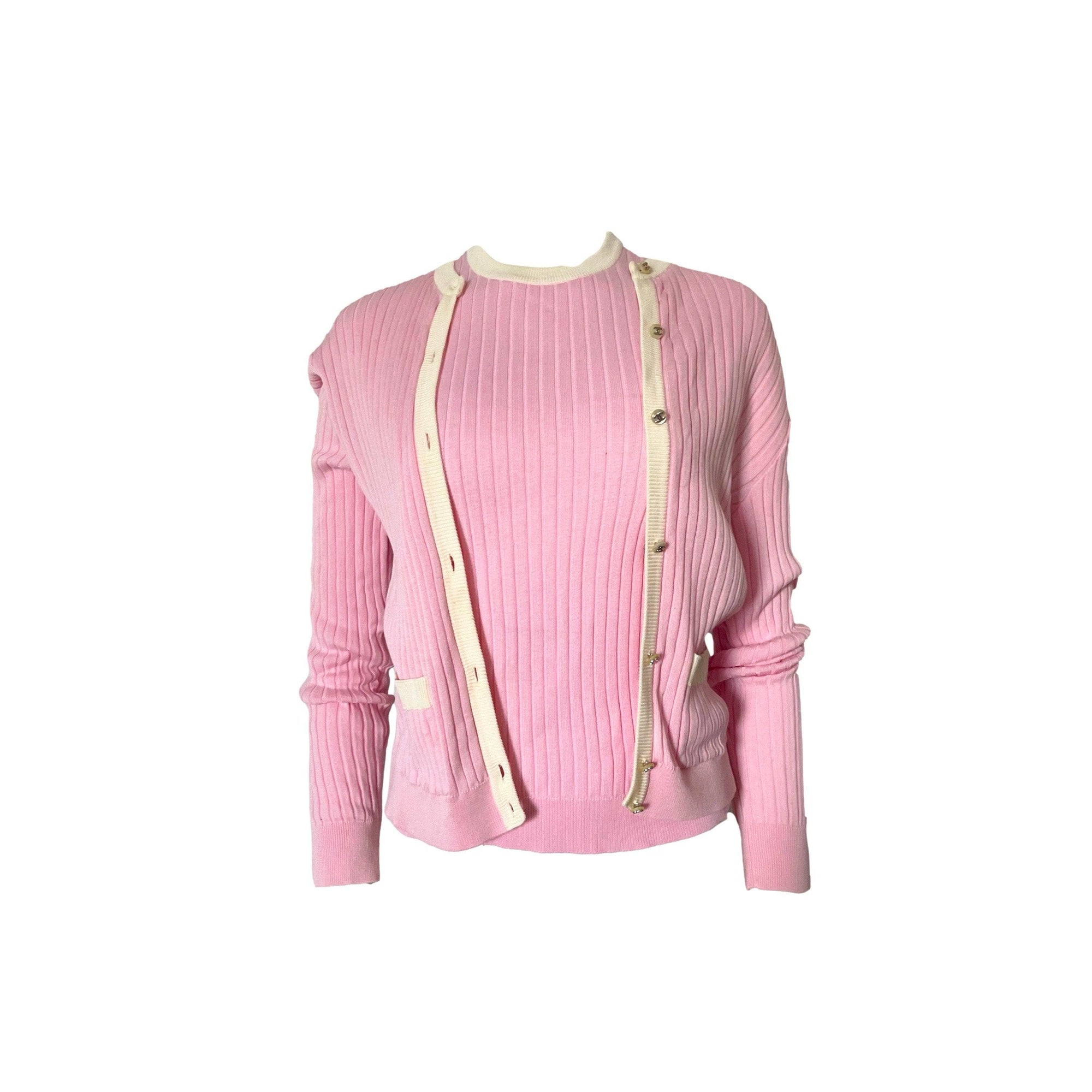 Chanel Pink Ribbed Set - Apparel