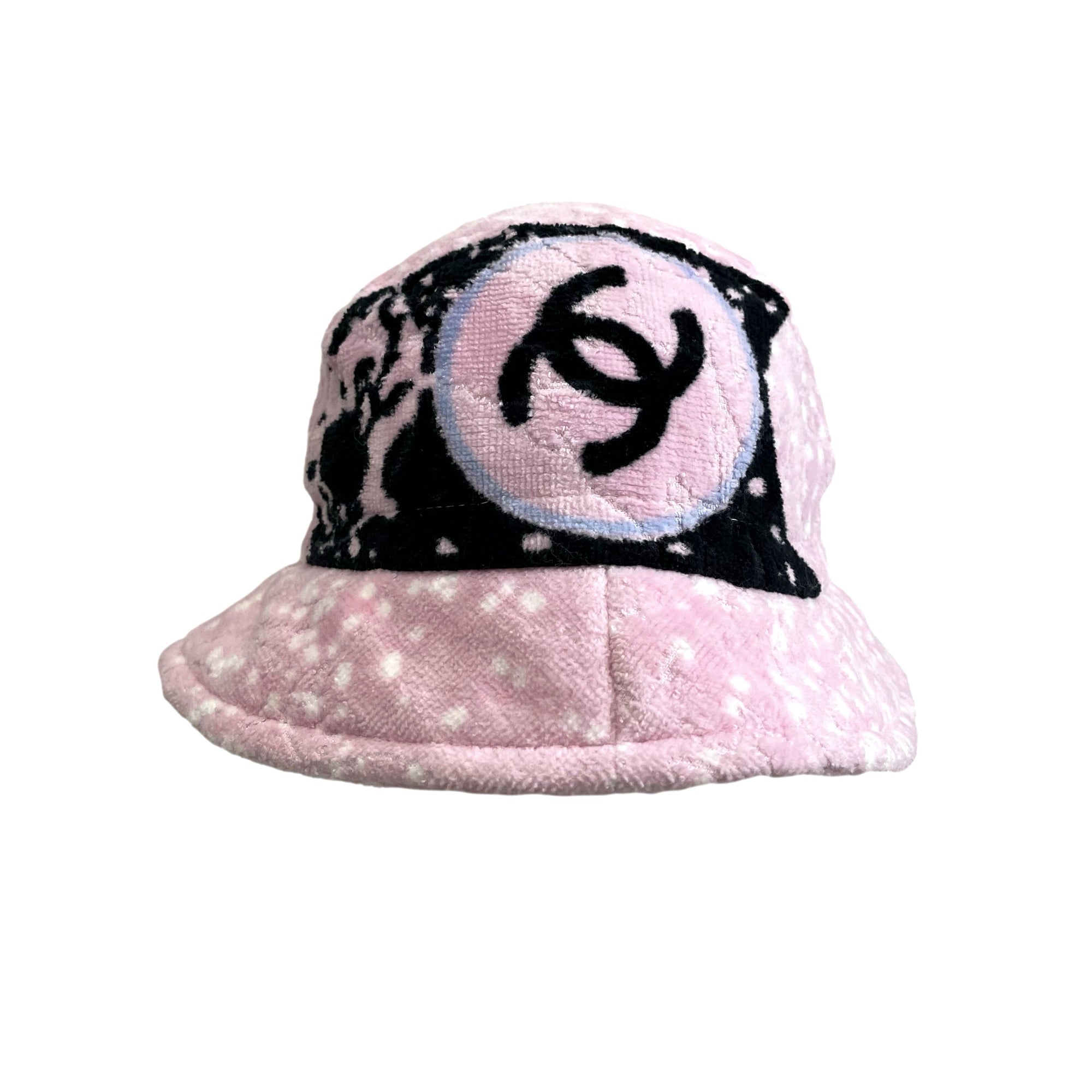 Chanel Pink Terrycloth Bucket Hat - Accessories