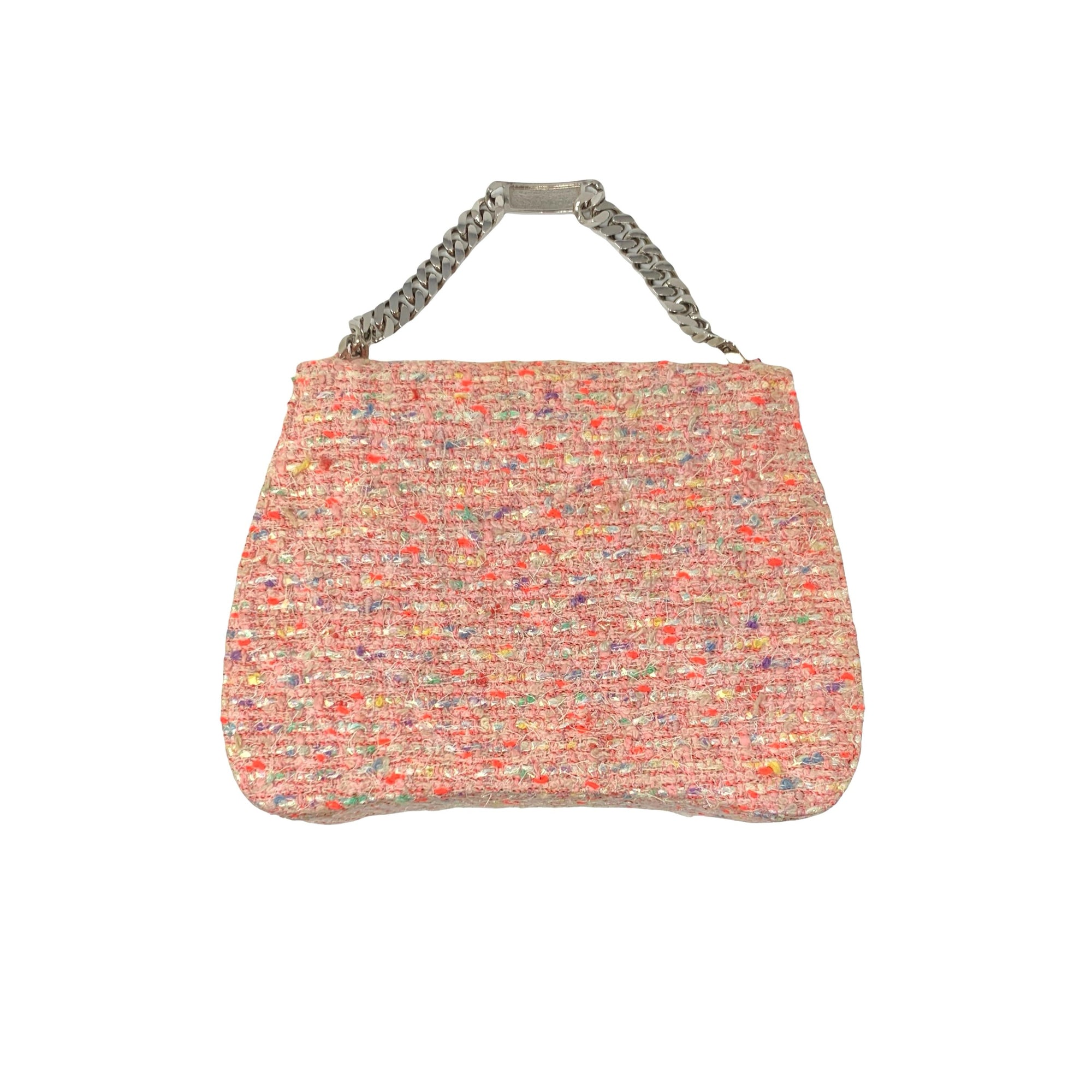 Chanel Pink Tweed Chain Bag - Handbags