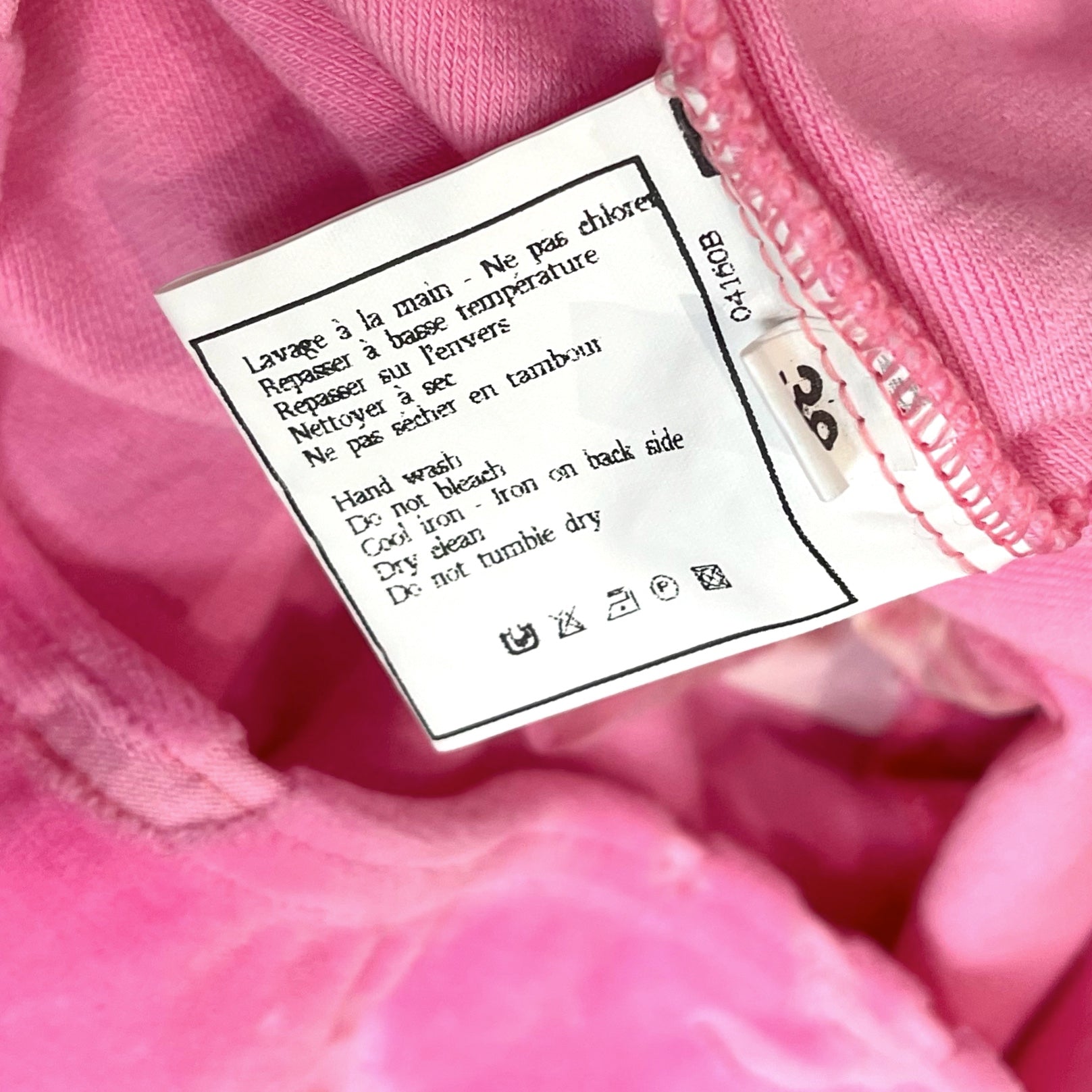 S/S 1996 Chanel Barbie Bubblegum Pink Logo Velour Crop Top and Mini Skirt  Set at 1stDibs