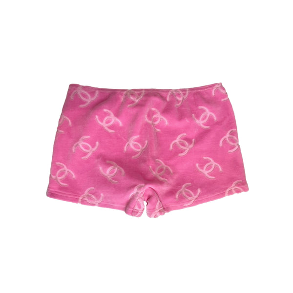 Chanel Pink Velour Shorts - Apparel
