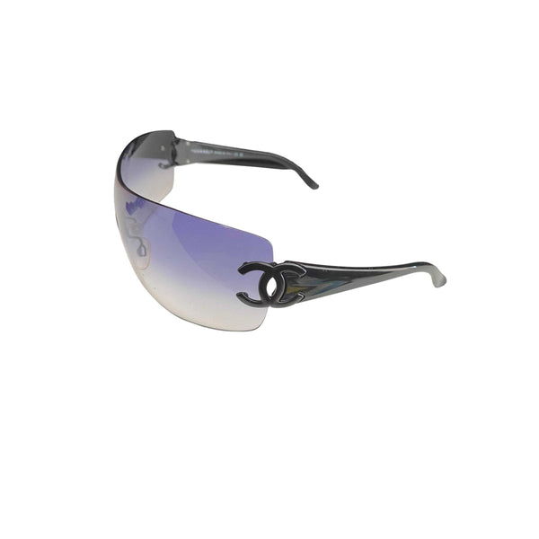 Chanel Purple Oversized Logo Sunglasses - Sunglasses
