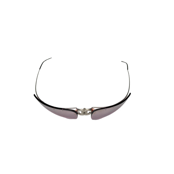 Chanel Purple Rimless Center Logo Sunglasses - Sunglasses