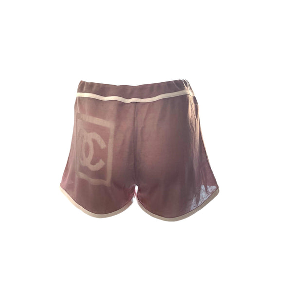 Chanel Purple Semi Sheer Shorts - Apparel