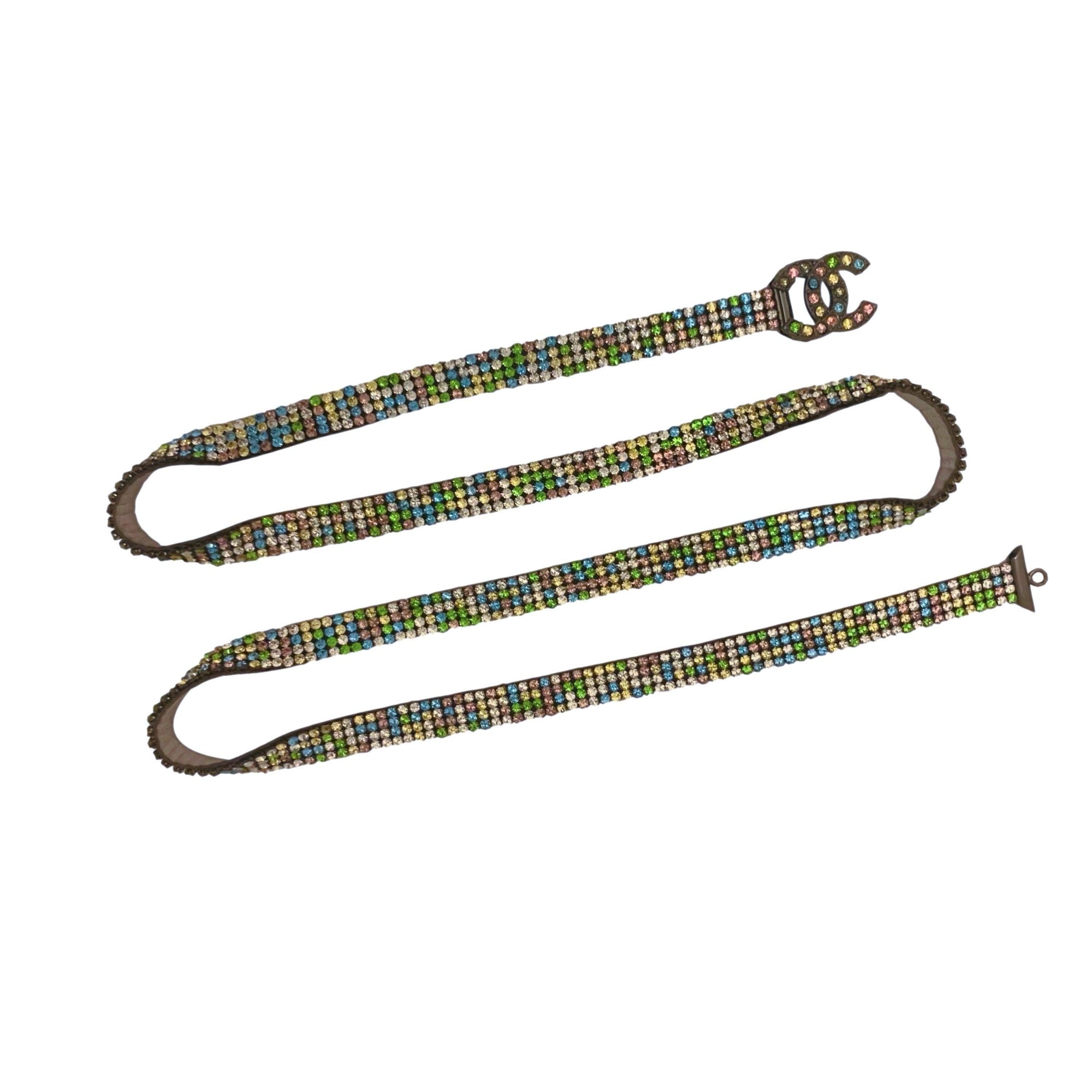 Chanel Rainbow Rhinestone Belt - Accessories