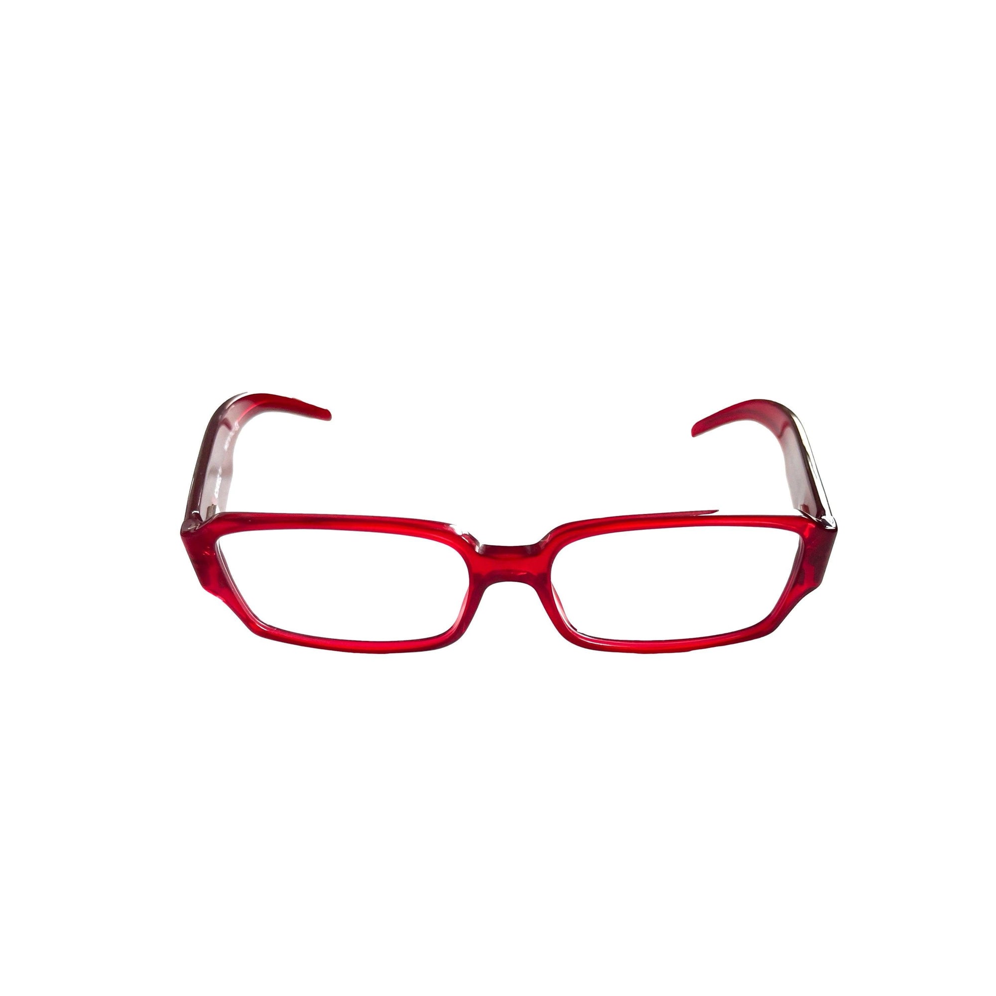 Chanel Red Rhinestone Slim Glasses