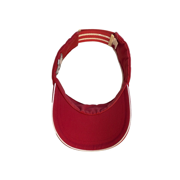 Chanel Red Tennis Logo Visor - Accessories