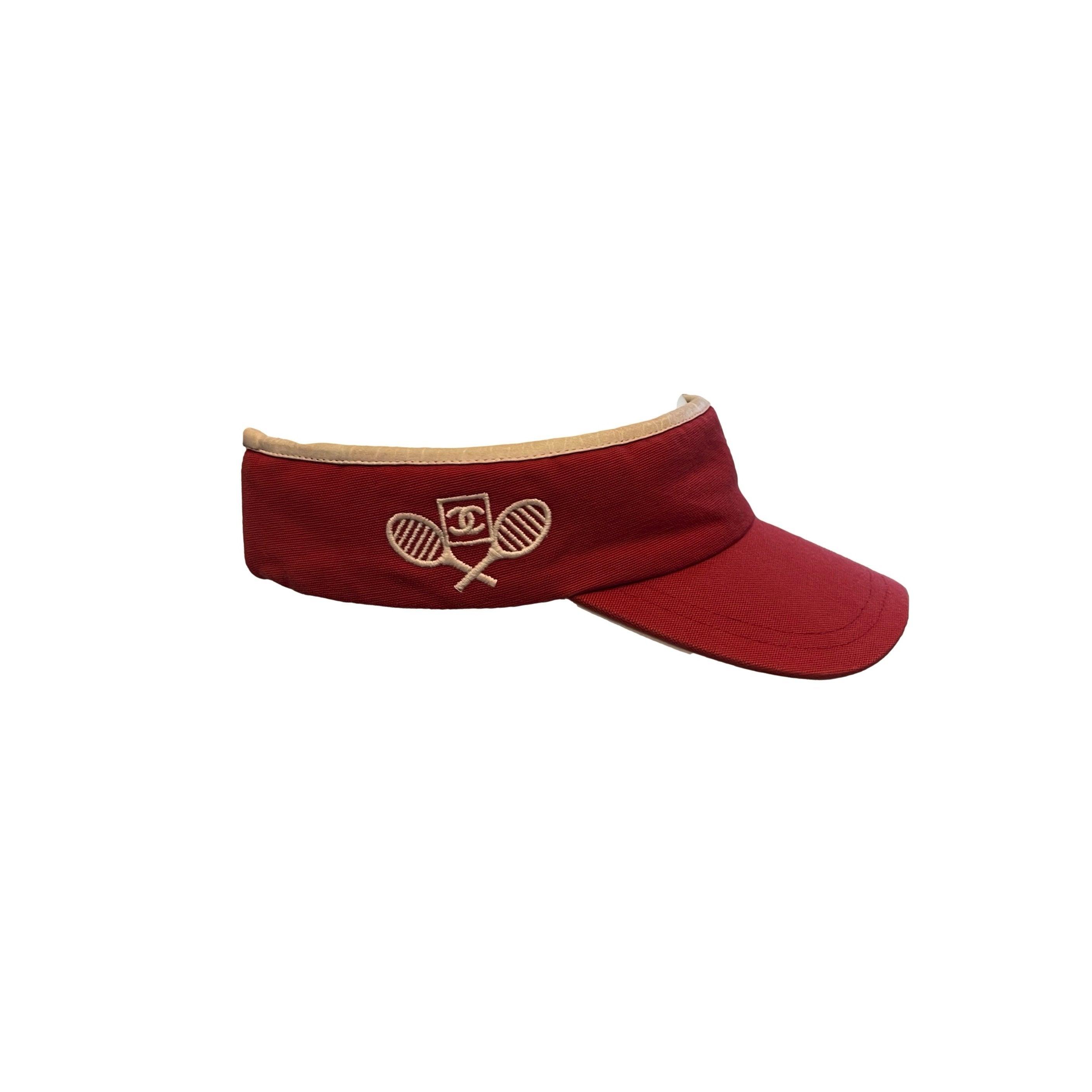 Treasures of NYC - Chanel Red Tennis Logo Visor