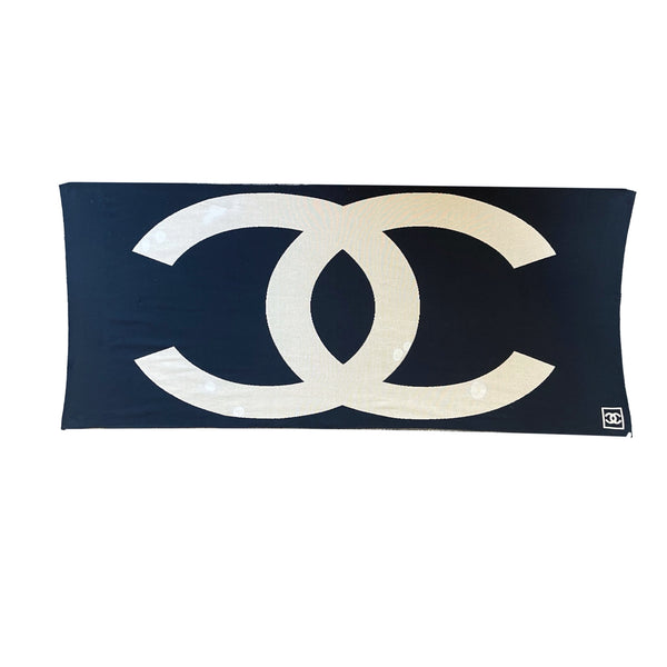 Chanel Reversible Knit Logo Scarf
