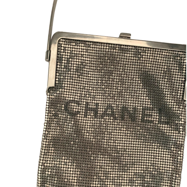 Chanel Structured Chain Mail Top Handle Bag - Handbags