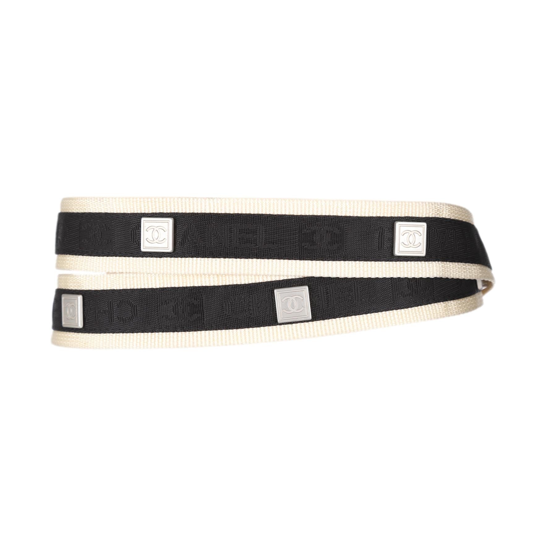 Chanel Tan Double Wrap Logo Belt - Accessories