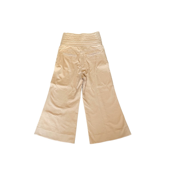 Chanel Tan Flare High Waisted Pants - Apparel