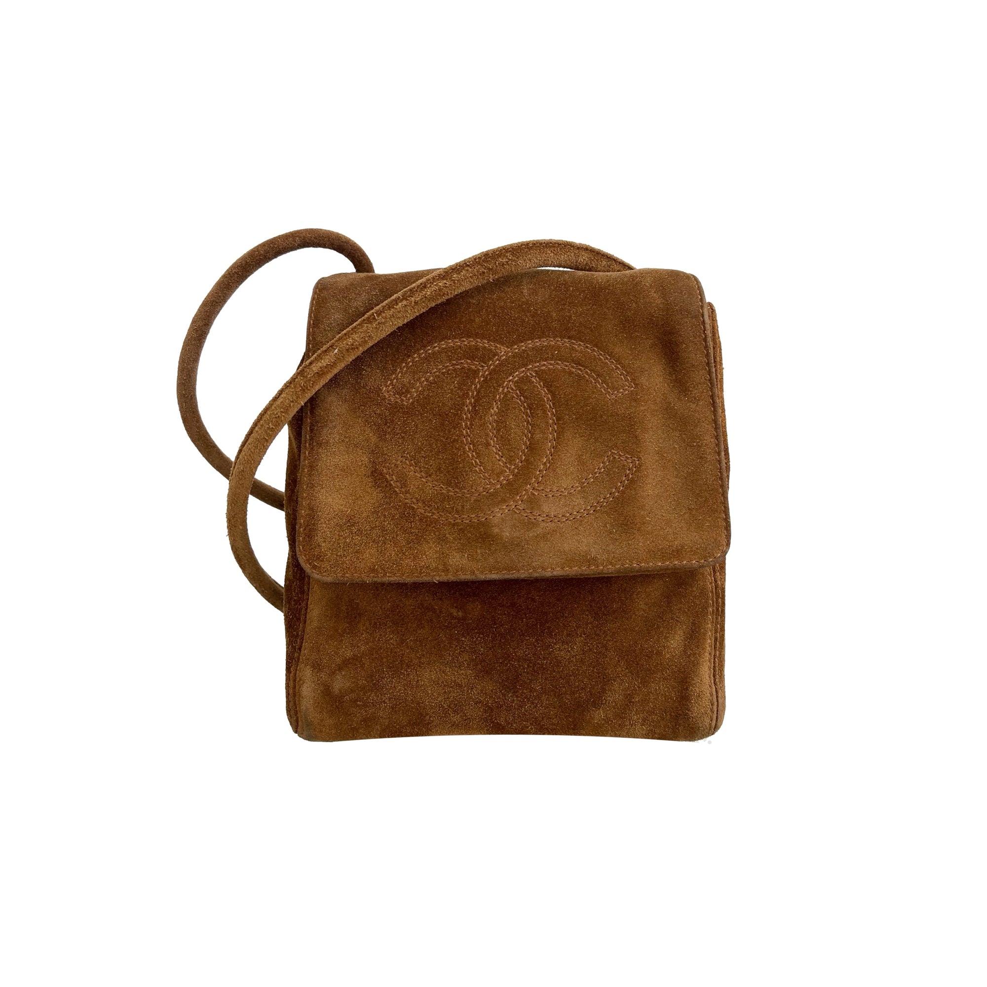 Chanel Tan Suede Mini Shoulder Bag