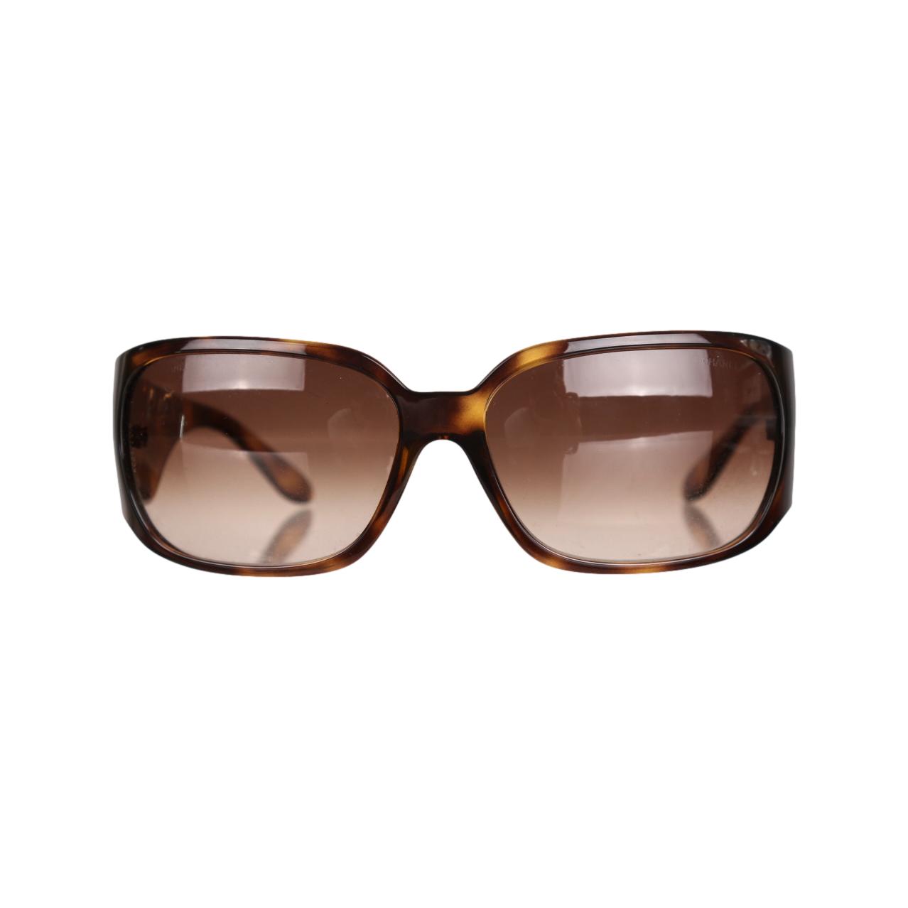 Chanel Tortoise Jumbo Rhinestone Sunglasses - Sunglasses