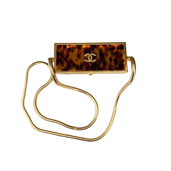 Chanel Tortoise Minaudière Box Bag - Handbags
