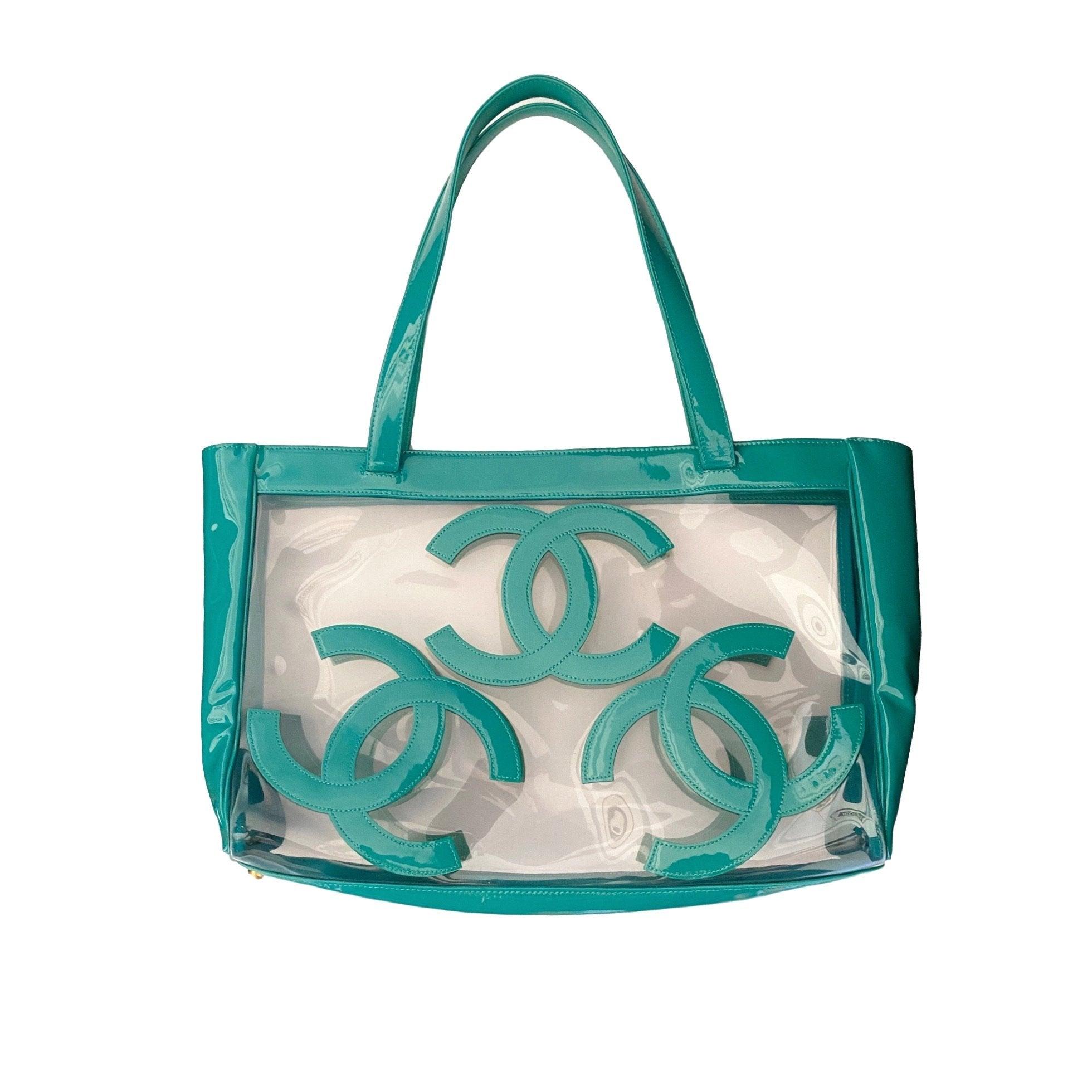 Treasures of NYC - Chanel Turquoise Transparent Bag