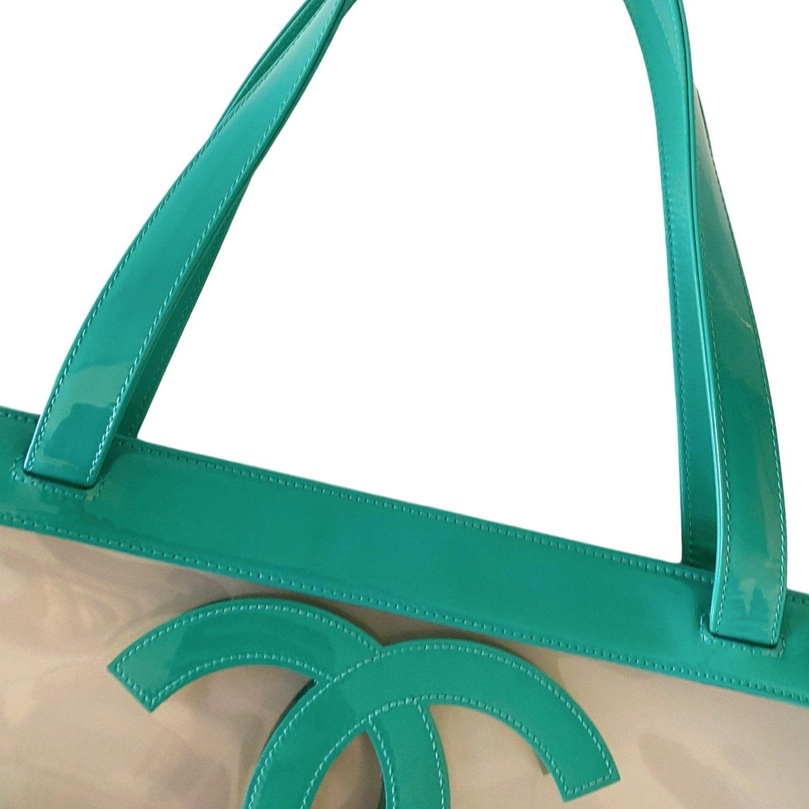 Vintage Chanel Turquoise Transparent Bag – Treasures of NYC