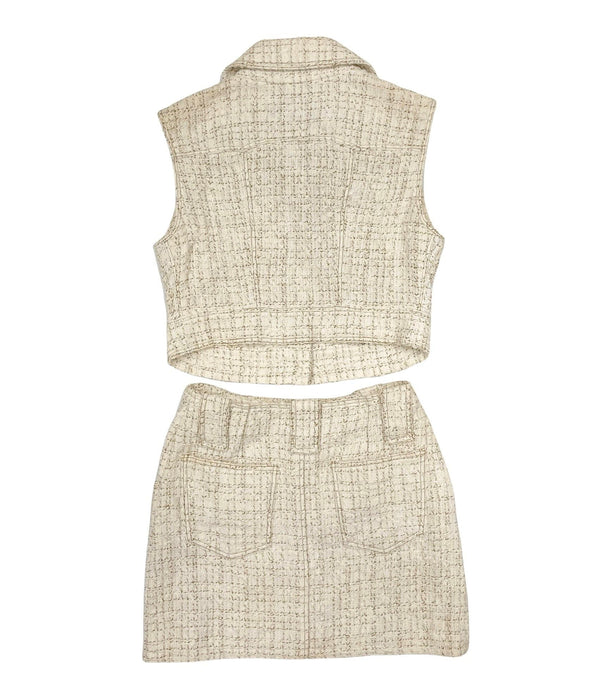 Chanel Tweed Cropped Skirt Set