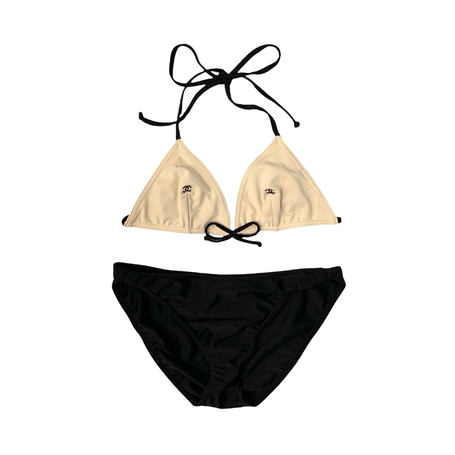 Chanel Two Tone Logo Bikini - Swimwear