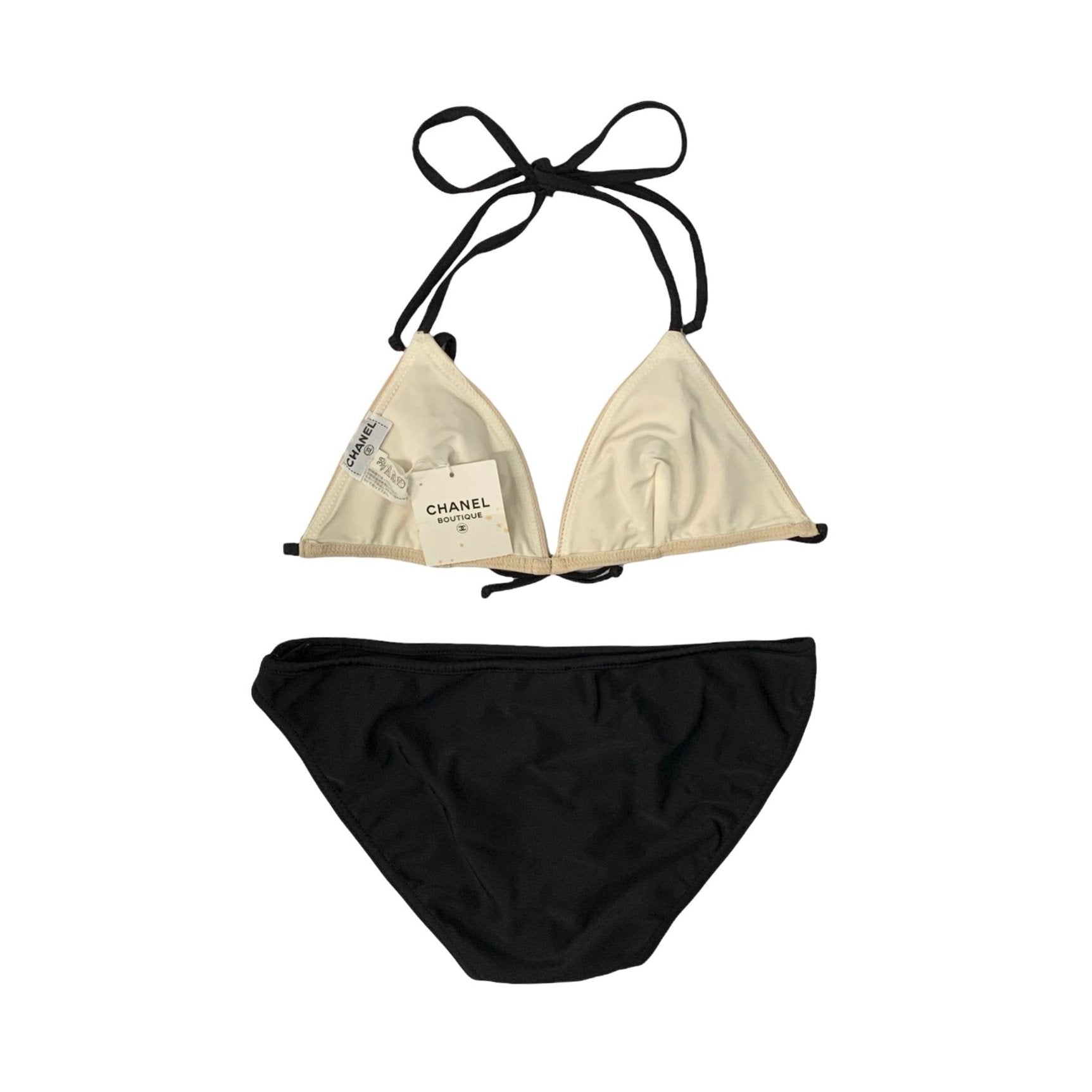 Chanel Two Tone Logo Bikini - Swimwear