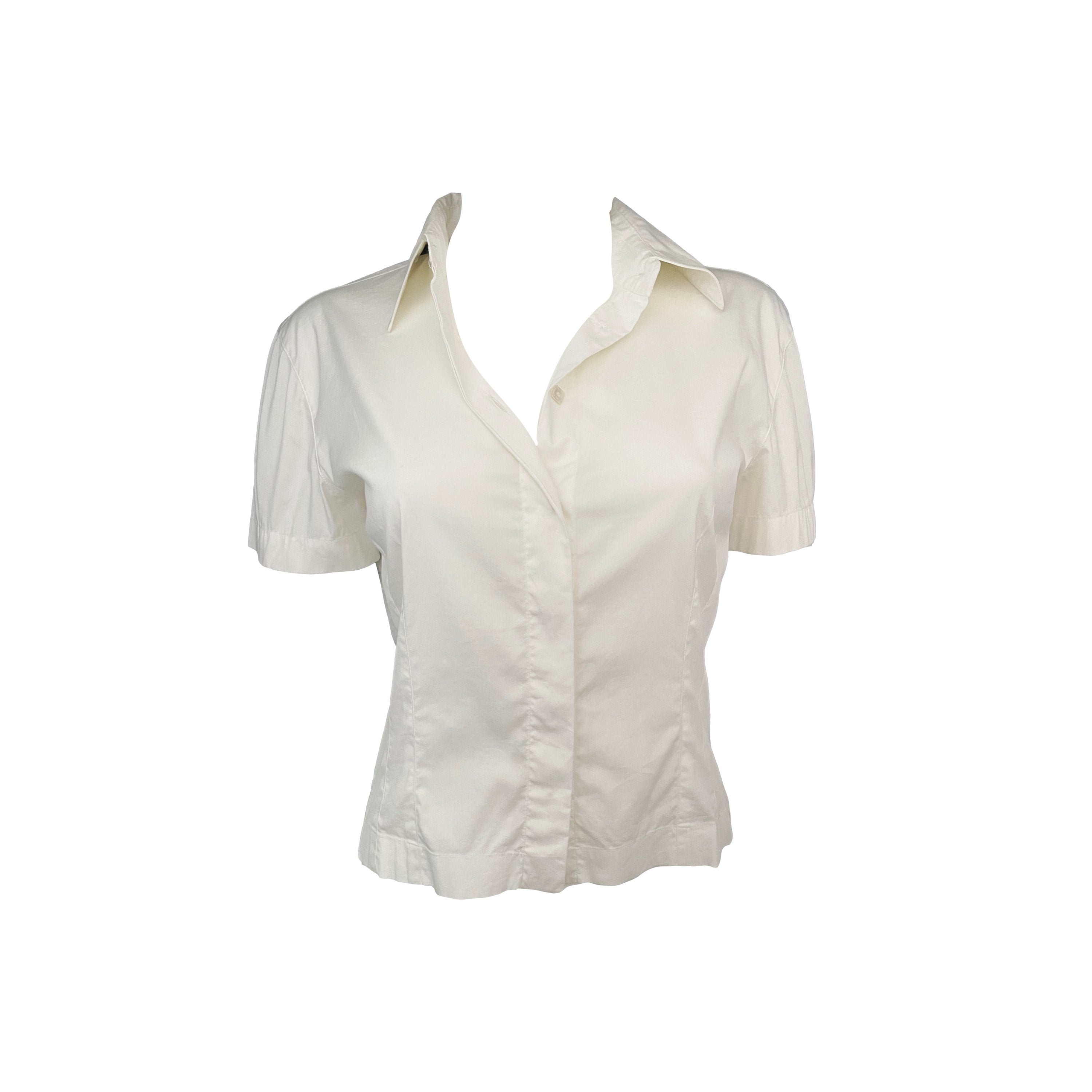 Chanel cropped white shirt CHA NEL ASL3851