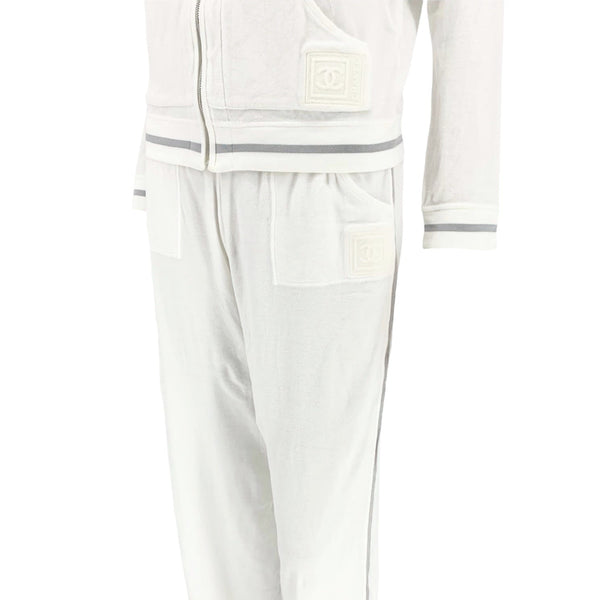 Chanel White Logo Sweatsuit - Apparel