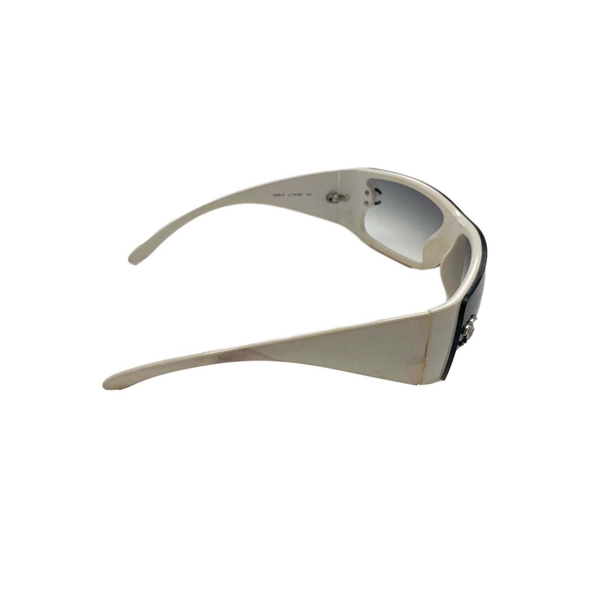 Chanel White Marble Rhinestone Sunglasses - Sunglasses