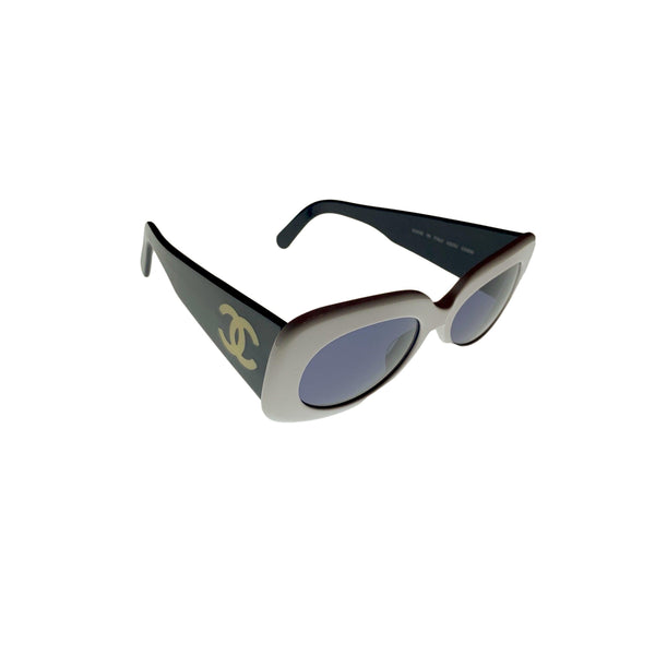 Chanel White Mod Sunglasses - Sunglasses