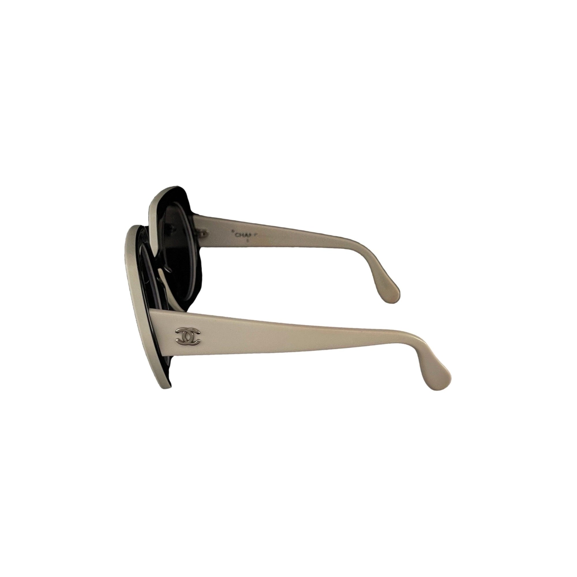 Chanel White Oversized Sunglasses - Sunglasses